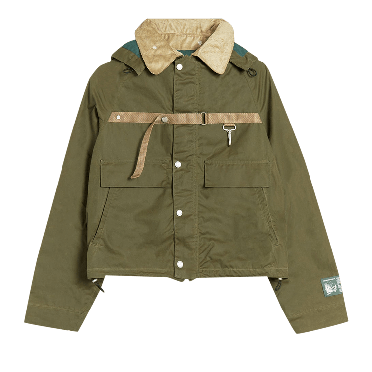 Reese Cooper Cropped Waxed Cotton Hunting Jacket "Olive"
