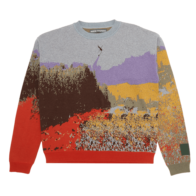 Reese Cooper Western Wildfires Jacquard Knit Sweater "Multicolor"