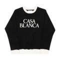 Casablanca Terry Colour Block Embroidered Sweatshirt "Black"
