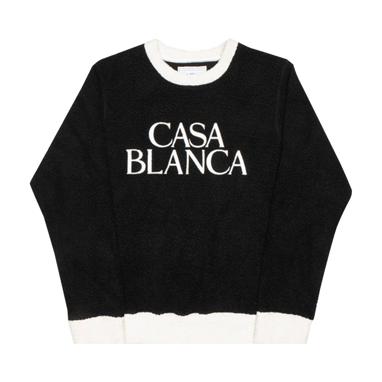 Casablanca Terry Colour Block Embroidered Sweatshirt "Black"