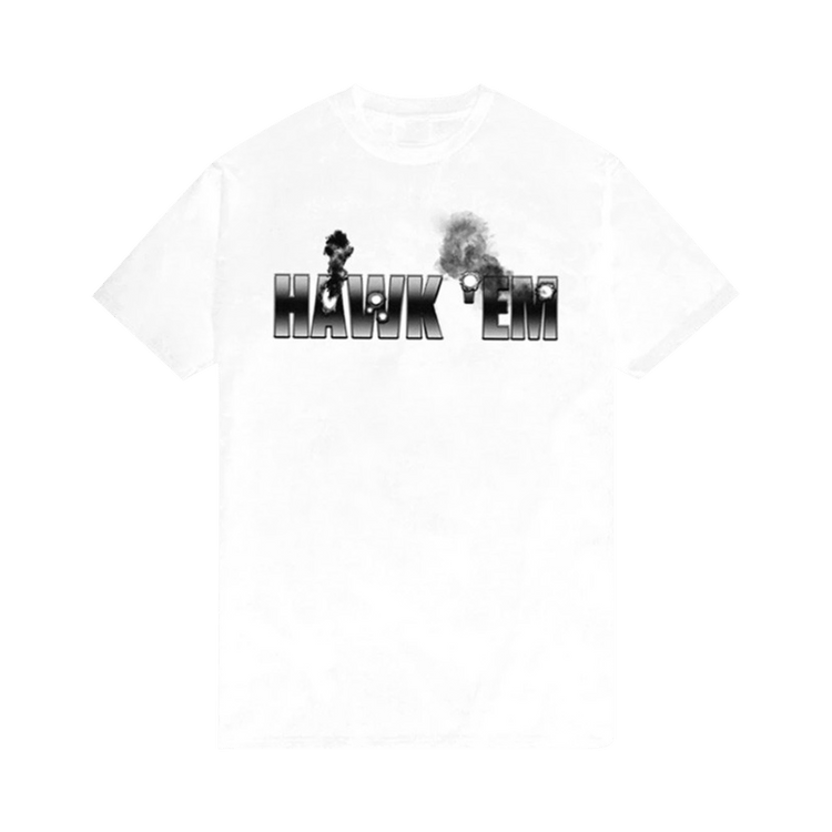 Vlone x Pop Smoke Hawk Em Short-Sleeve T-Shirt "White"