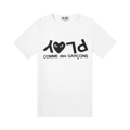 Comme des Garçons PLAY Inverted Text Logo Tee "White"
