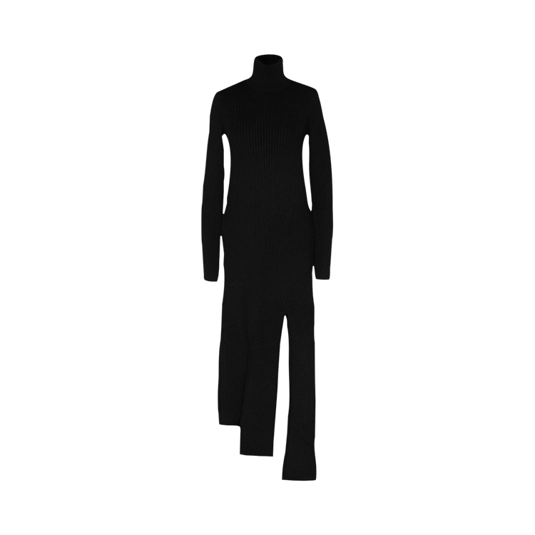 Bottega Veneta Assymetric Knitted Dress "Black"