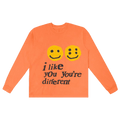Cactus Plant Flea Market I Like You You"re Different Long-Sleeve Tee "Neon Orange'