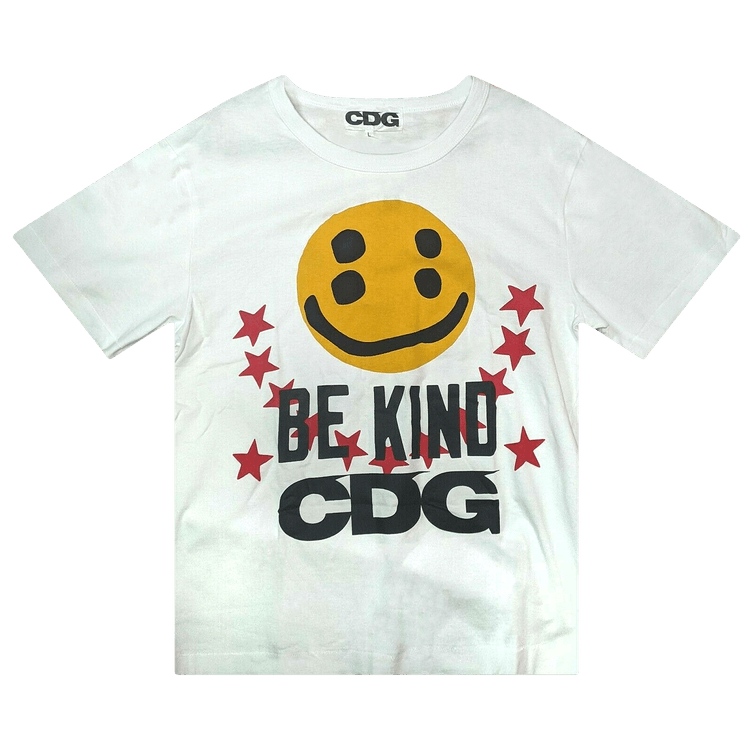 Comme des Garçons x Cactus Plant Flea Market Smiley Face Be Kind Tee "White"