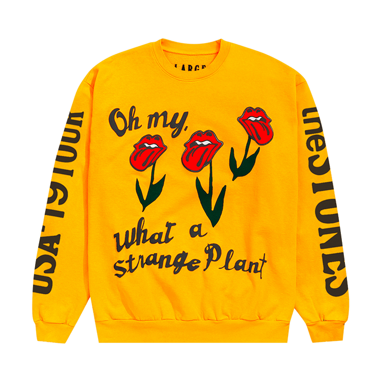Cactus Plant Flea Market Rolling Stones No Filter Tour Sweatshirt "Gold"