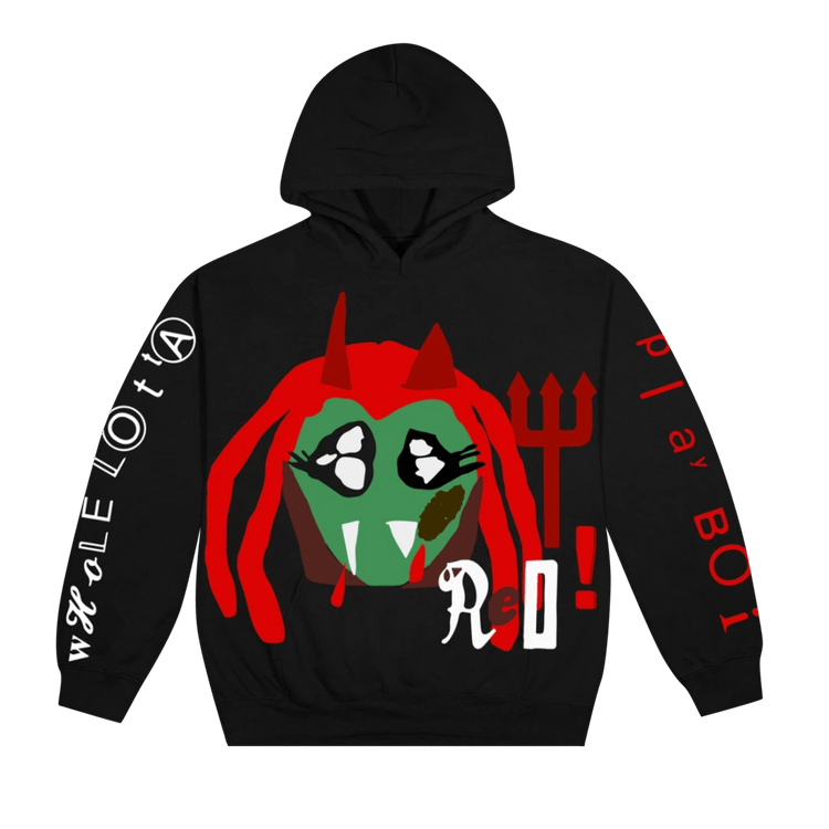 Cactus Plant Flea Market x Playboi Carti Whole Lotta Red King Vamp Hoodie "Black"