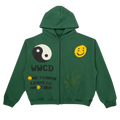 Cactus Plant Flea Market Earth First Zip Hooded Sweatshirt "Green"