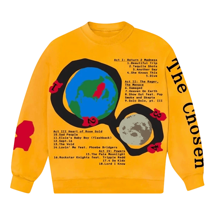 Cactus Plant Flea Market x Kid Cudi For MOTM III Beautiful Trip Crewneck "Yellow"