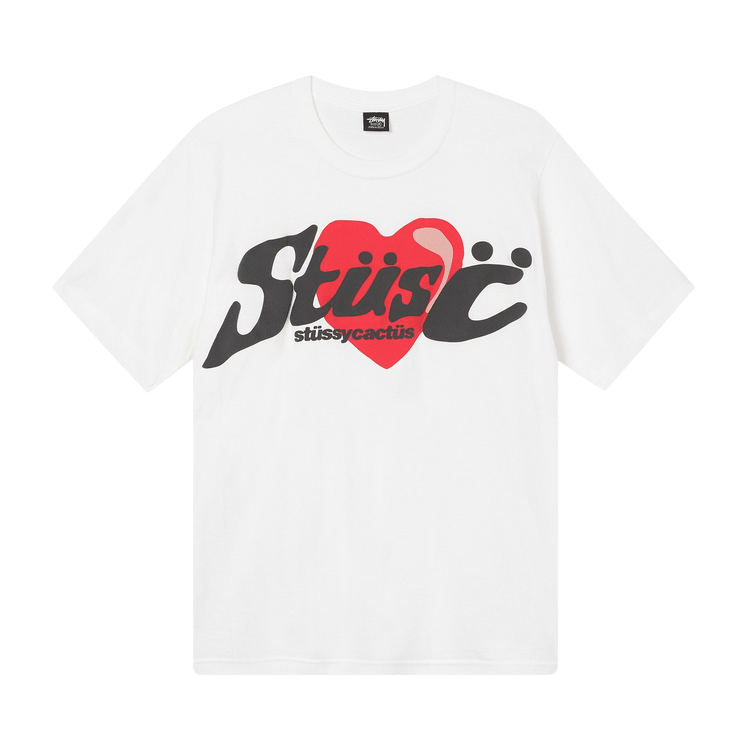 Stussy x Cactus Plant Flea Market Heart T-Shirt "White"