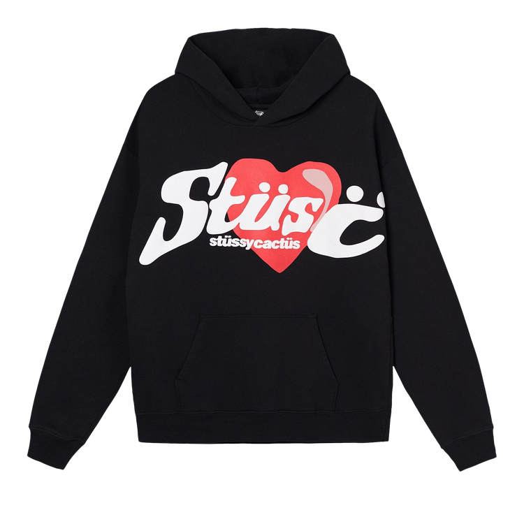 Stussy x Cactus Plant Flea Market Heart Hoodie "Black"