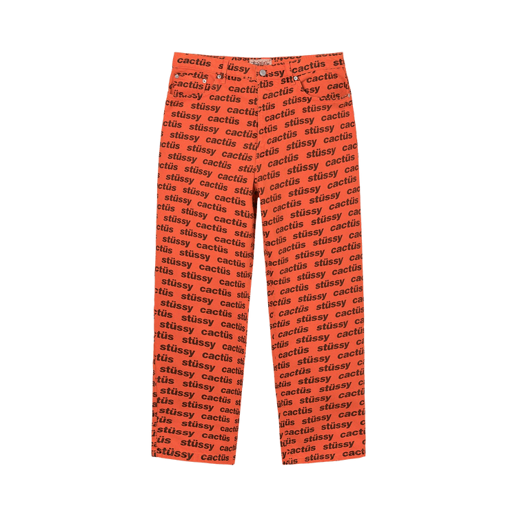 Stussy x Cactus Plant Flea Market Big Ol" Jean "Orange'