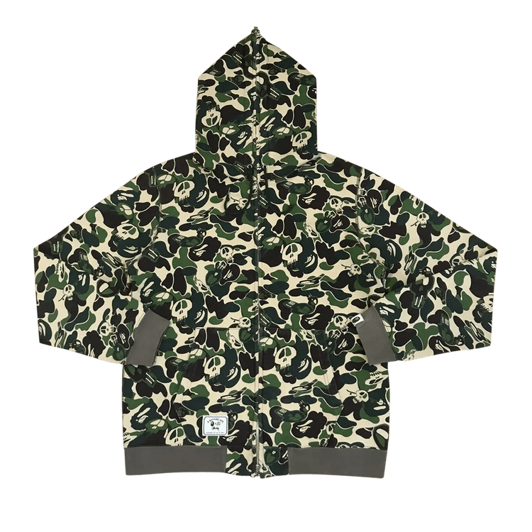 BAPE x Stussy Full Zip Hoodie "Skull Camo"