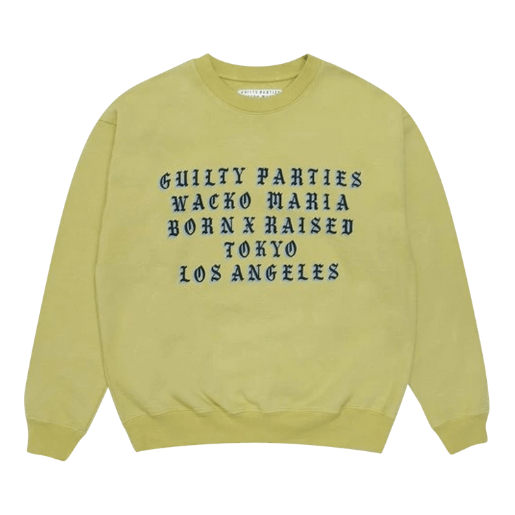 Born x Raised x Wacko Maria Guilty Parties Crewneck "Yellow"