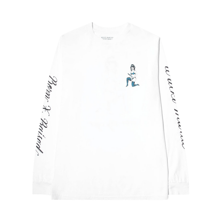 Born x Raised x Wacko Maria Crew Neck Long-Sleeve T-Shirt (Type-1) "White"