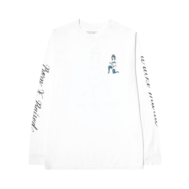 Born x Raised x Wacko Maria Crew Neck Long-Sleeve T-Shirt (Type-2) "White"