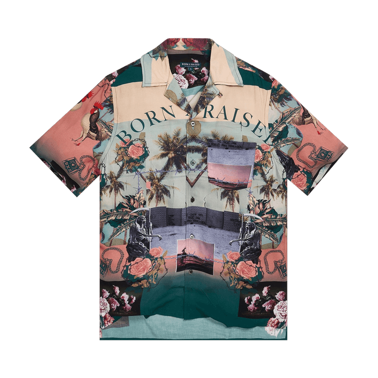 Born x Raised Indian Summer Print Button-Up Shirt "Multicolor"