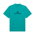 Balenciaga BB Pixel Boxy T-Shirt "Turquoise/Black"