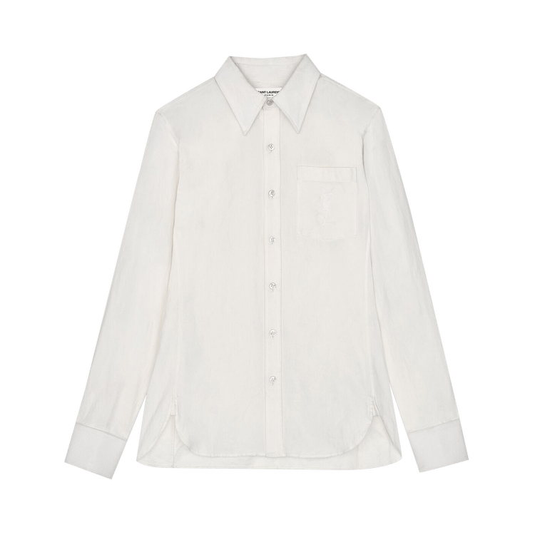 Saint Laurent Pocket Blouse "Craie"