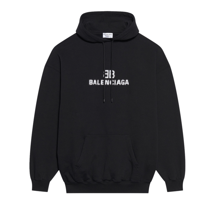 Balenciaga BB Pixel Medium Fit Hoodie "Black/White"