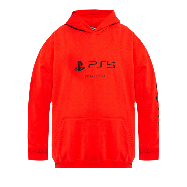 Balenciaga Playstation Boxy Hoodie "Vermillon/Black"