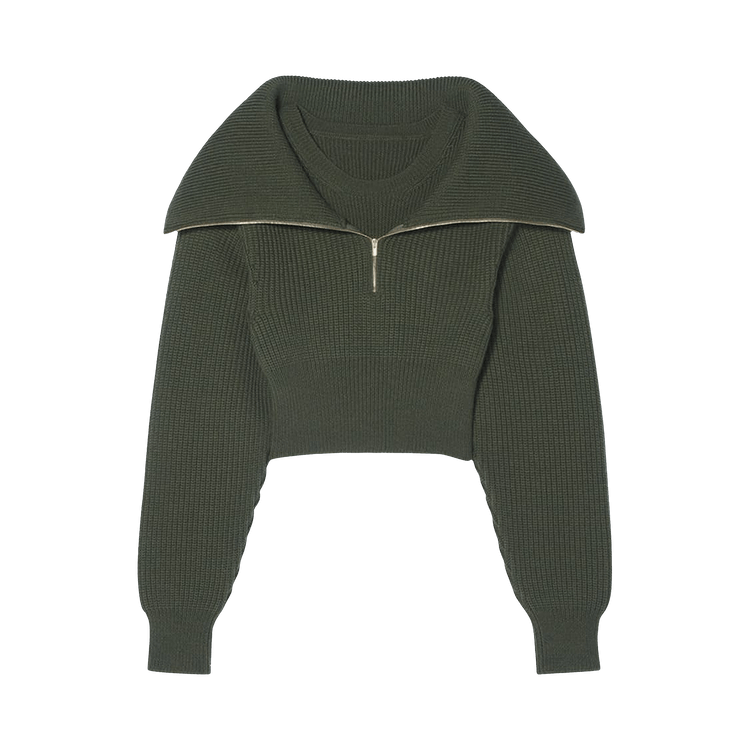 Jacquemus La Maille Risoul Sweater "Dark Khaki"
