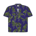 Rhude Searsucker Hawiian Shirt "Blue/Green"