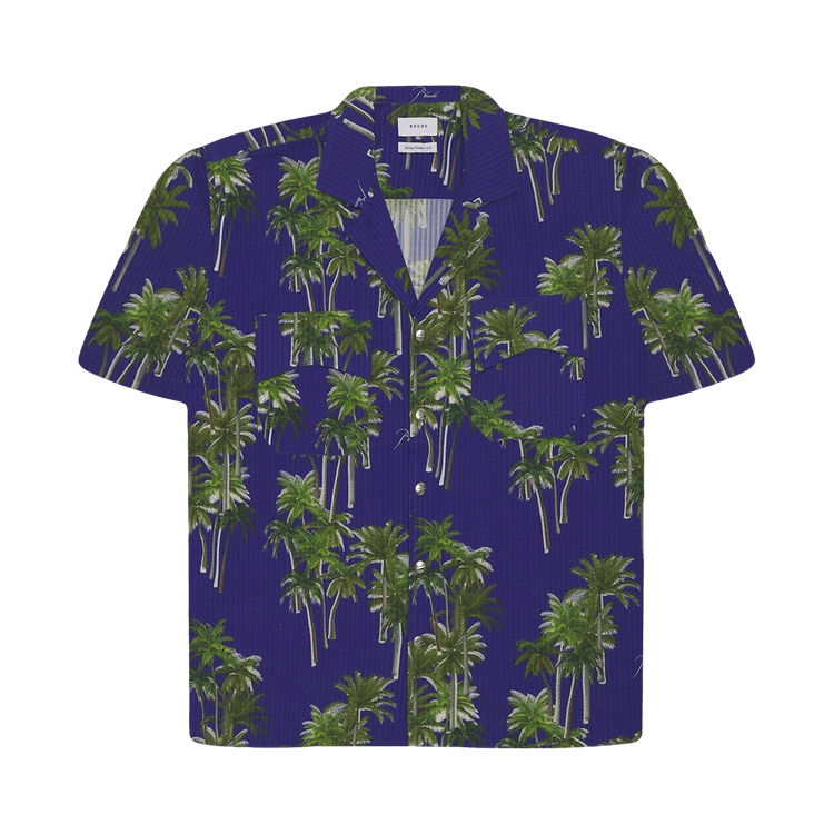 Rhude Searsucker Hawiian Shirt "Blue/Green"