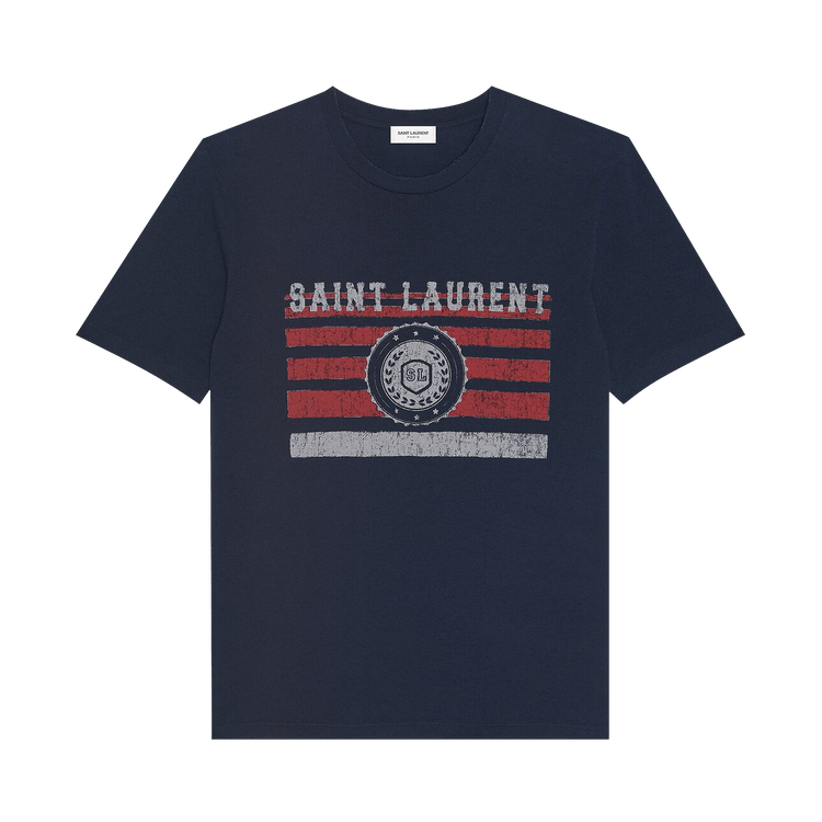 Saint Laurent League T-Shirt "Marine/Rouge/Gris"