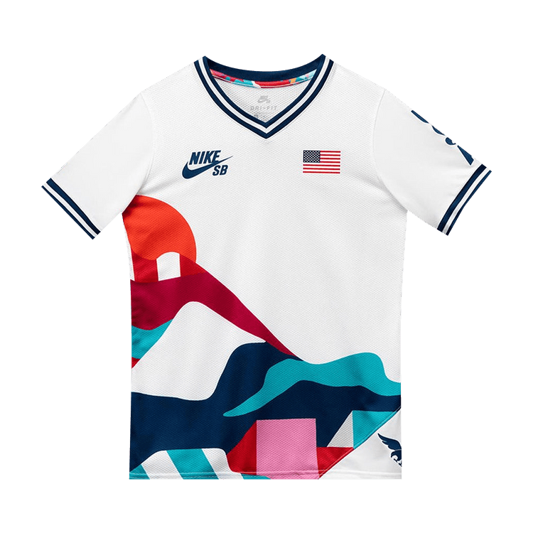 Nike SB x Parra USA Federation Kit Crew Jersey "White/Brave Blue"