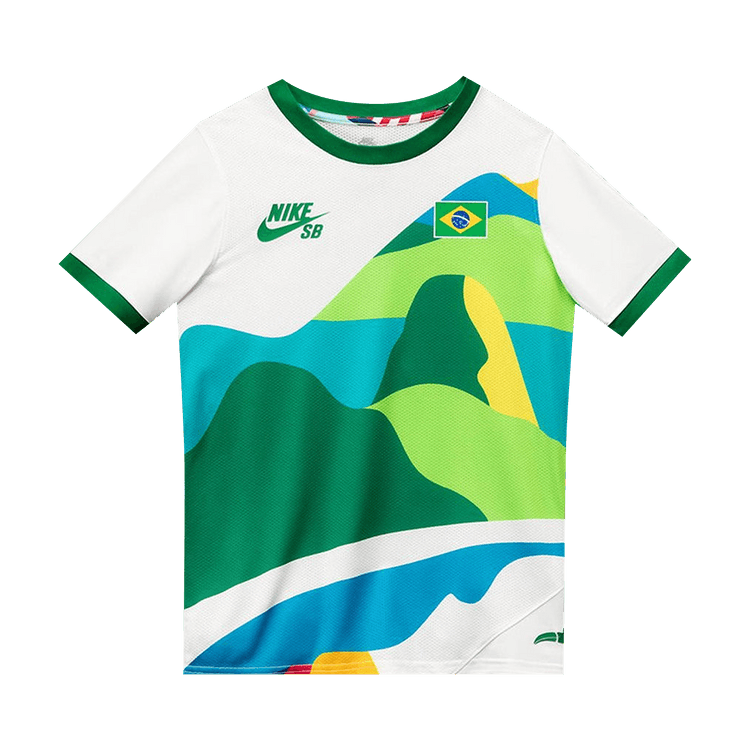 Nike SB x Parra Brazil Federation Kit Crew Jersey "White/Clover"