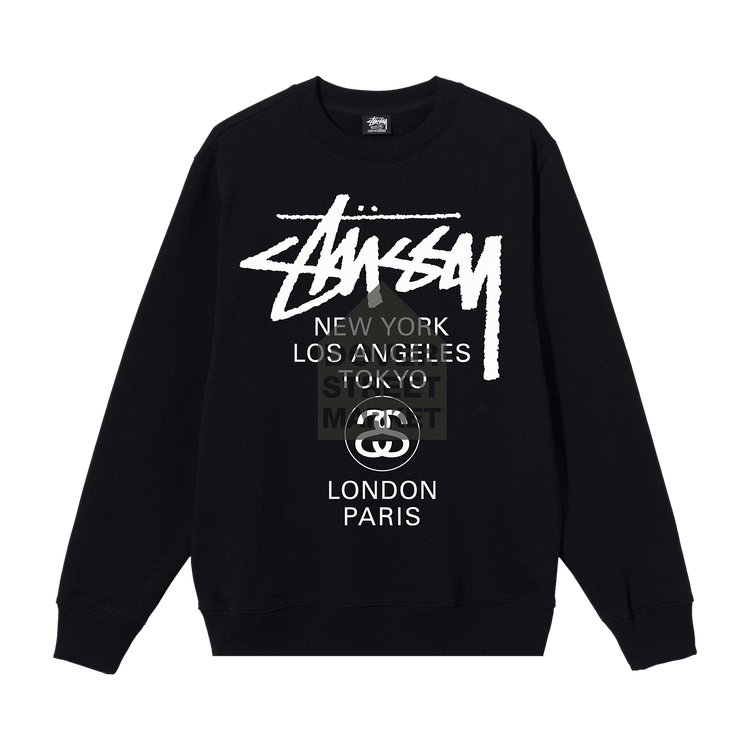Stussy x Dover Street Market World Tour Crew "Black"
