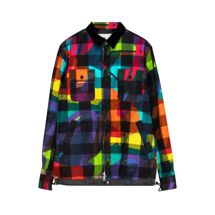Sacai x KAWS Plaid Shirt "Multicolor"