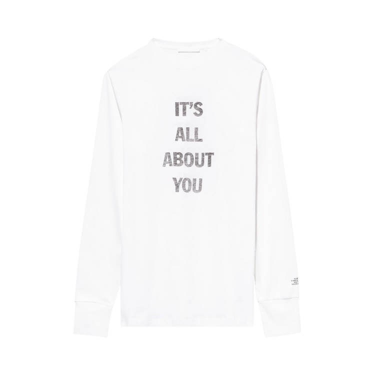 Helmut Lang HWT Long-Sleeve Tee "White/Black"