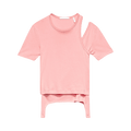 Helmut Lang Rib Layer Base Tee "Orchid"