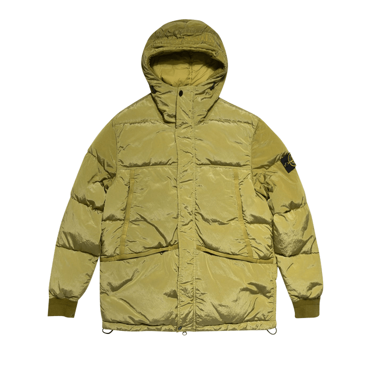 Stone Island Nylon Badge Logo Down Jacket "Dark Beige"