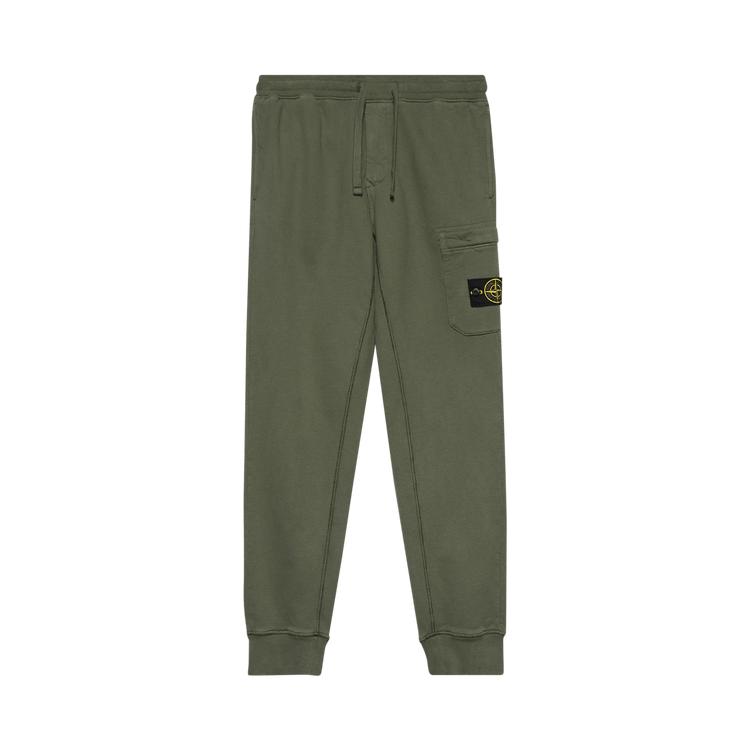 Stone Island Badge Logo Cargo Sweatpants "Sage"