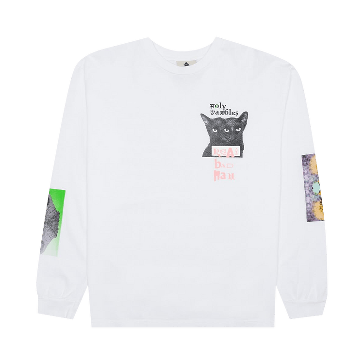 Real Bad Man Tribute To Warbles Long-Sleeve Tee "White Tie Dye"