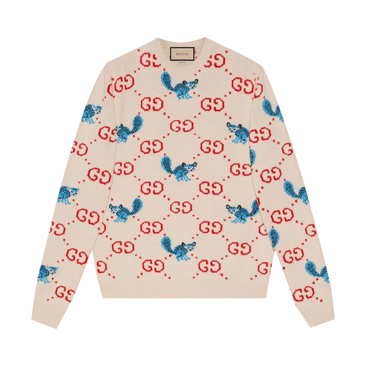 Gucci x Freya Hartas GG Animal Wool Sweater "Ivory"