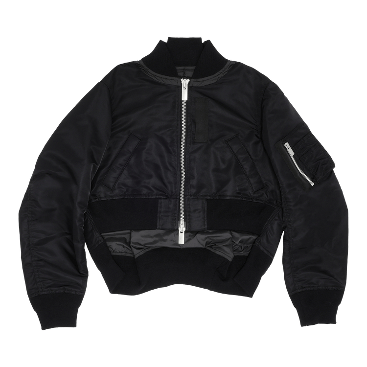 Sacai Classic Zipped Bomber Jacket "Black"