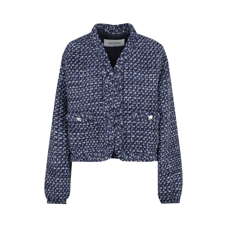 Valentino Wool Blend Jacket "Navy"