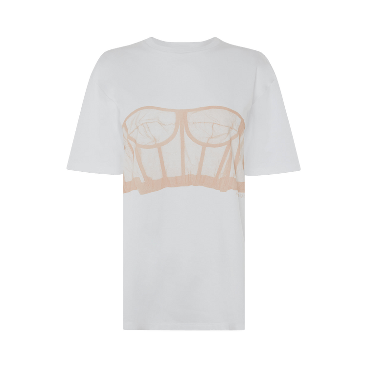 Alexander McQueen Corset T-Shirt "White/Rose"