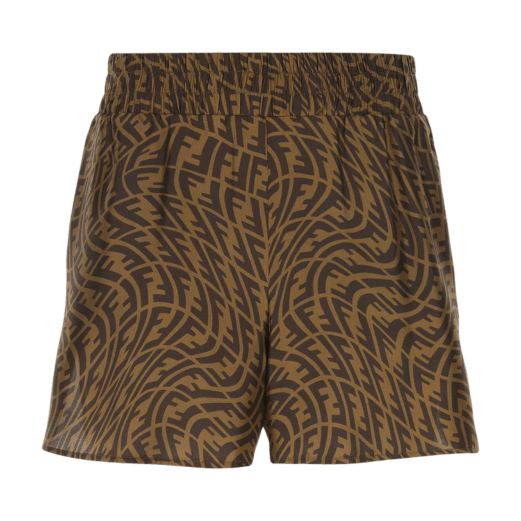 Fendi Silk FF Vertigo Bermuda Shorts "Tobacco"