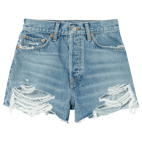 RE/DONE 70s High Rise Short "Sky Light Destroy"