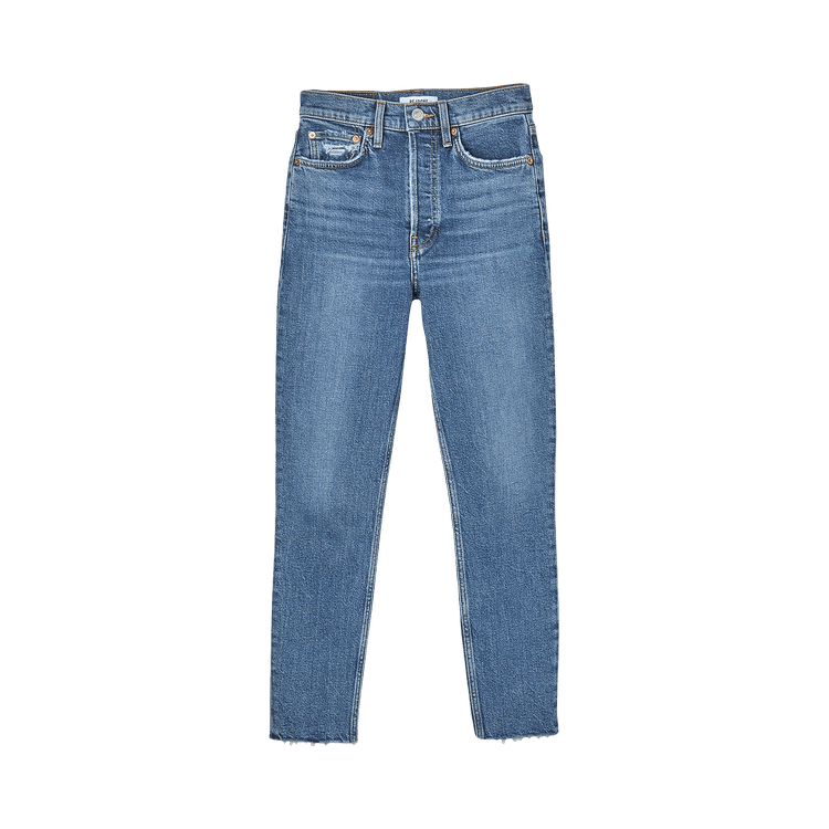 RE/DONE 90s High Rise Ankle Crop Jean "Dark Stone"