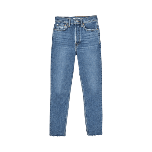 RE/DONE 90s High Rise Ankle Crop Jean "Dark Stone"
