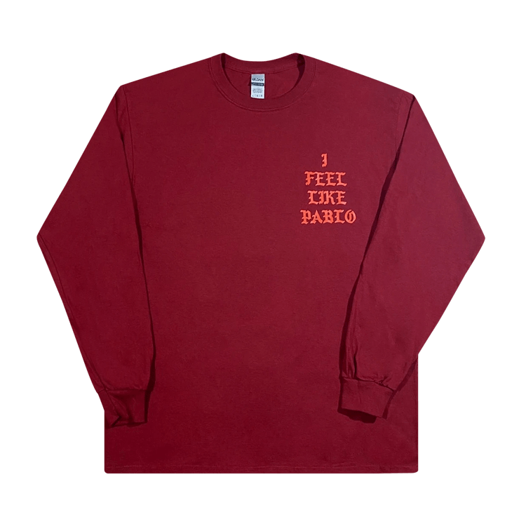 Kanye West Pablo Tour Long-Sleeve T-Shirt "Red"