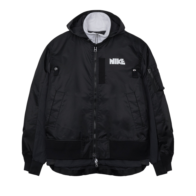 Nike x Sacai Layered Bomber Jacket "Black"