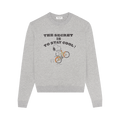Saint Laurent High Neckline Sweatshirt "Heather Grey/Black/Oran"