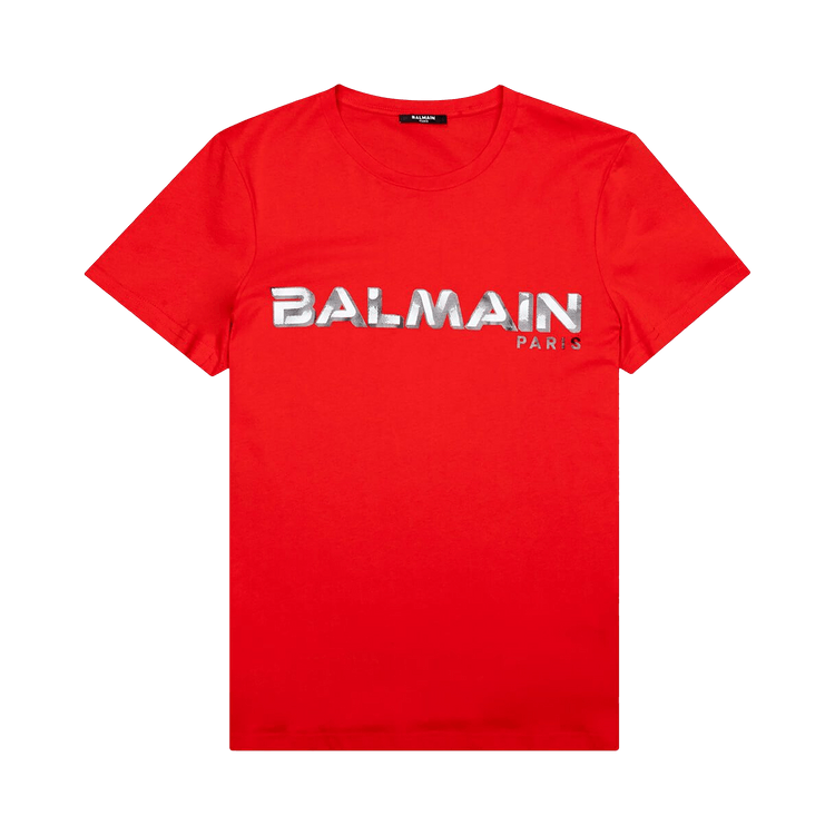 Balmain Printed T-Shirt "Rouge/Blanc"